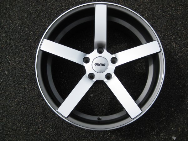 NEW 19 INCH OEMS 115 ALLOY WHEELS IN GUNMETAL WITH POLISHED FACE, DEEP CONCAVE 9.5" ALL ROUND 5x120