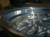 NEW 16 INCH DARE DR RS ALLOY WHEELS IN SILVER WITH POLISHED DISH AND GOLD RIVETS 4x100/108
