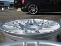 NEW 19 INCH FOX RIVA DTM CSL ALLOY WHEEL IN SILVER WITH DEEPER CONCAVE 9" REAR 5x120