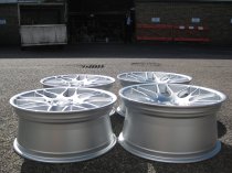 NEW 19 INCH FOX RIVA DTM CSL ALLOY WHEEL IN SILVER WITH DEEPER CONCAVE 9" REAR 5x120