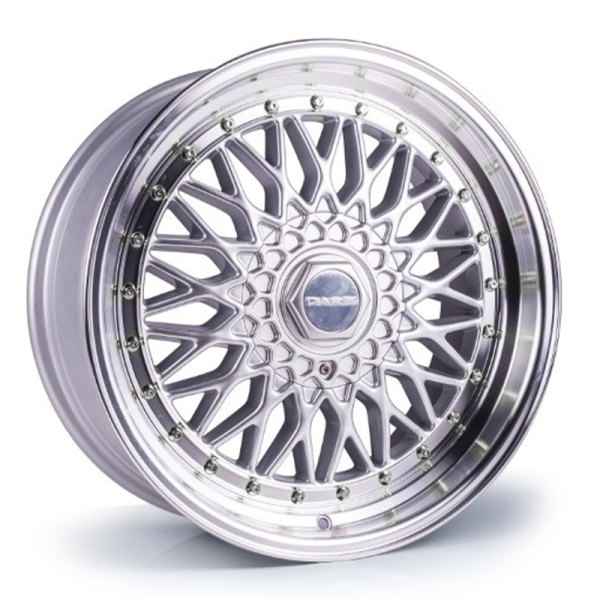 NEW 18" DARE DR RS ALLOY WHEELS IN SILVER/POLISHED,WITH GOLD RIVETS, DEEP DISH 9.5" REAR OPTION