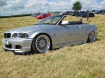 NEW 18 INCH DARE DR RS ALLOY WHEELS IN SILVER/POLISHED,WITH GOLD RIVETS, DEEP DISH 9.5" REAR 5x120/112