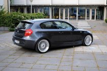 NEW 18 INCH DARE DR RS ALLOY WHEELS IN SILVER/POLISHED,WITH GOLD RIVETS, DEEP DISH 9.5" REAR 5x120/112
