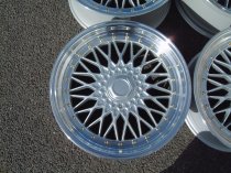 NEW 18 INCH DARE DR RS ALLOY WHEELS IN SILVER WITH POLISHED DISH AND GOLD RIVETS, DEEP DISH 9.5" REAR OPTION