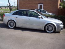 NEW 18" DARE DR RS ALLOY WHEELS IN SILVER WITH POLISHED DISH AND GOLD RIVETS, DEEP DISH 9.5" REAR OPTION