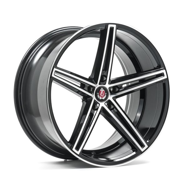 NEW 18 INCH AXE EX14 ALLOY WHEELS IN GLOSS BLACK WITH MACHINE POLISHED FACE