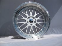 NEW 20 INCH LM STYLE ALLOY WHEELS IN SILVER WITH POLISHED DISH AND VERY DEEP 10.5″ REARS 5x120