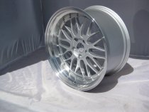NEW 20 INCH LM STYLE ALLOY WHEELS IN SILVER WITH POLISHED DISH AND VERY DEEP 10.5" REARS 5x120