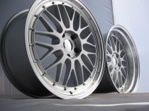 NEW 20" LM STYLE ALLOY WHEELS IN SILVER, VERY DEEP DISH WITH MASSIVE 10.5" REARS