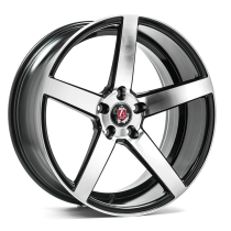 NEW 19″ AXE EX18 ALLOY WHEELS IN GLOSS BLACK WITH POLISHED FACE, DEEPER CONCAVE 9.5″ REAR