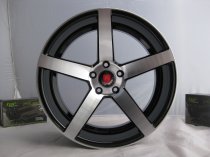 NEW 19" AXE EX18 ALLOY WHEELS IN GLOSS BLACK WITH POLISHED FACE, DEEPER CONCAVE 9.5" REAR