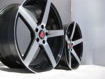 NEW 19" AXE EX18 ALLOY WHEELS IN GLOSS BLACK WITH POLISHED FACE, DEEPER CONCAVE 9.5" REAR