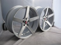 NEW 20" AXE EX18 DEEP CONCAVE ALLOY WHEELS IN SILVER/BRUSHED WITH MASSIVE 6" DEEP DISH, BIG 10.5" REAR et40/42