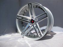 NEW 20" AXE EX20 ALLOY WHEELS IN SILVER WITH POLISHED FACE AND BARREL DEEP CONCAVE 10" REARS