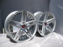 NEW 20" AXE EX20 ALLOY WHEELS IN SILVER WITH POLISHED FACE AND BARREL DEEP CONCAVE 10" REARS