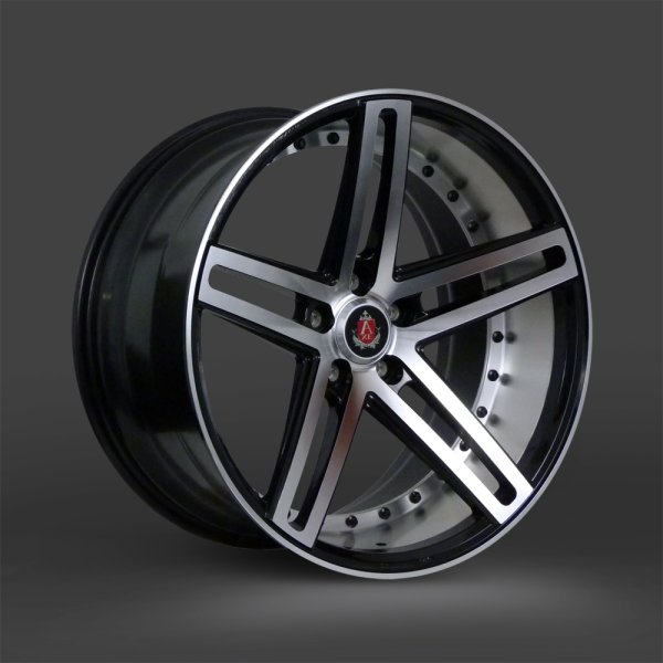 NEW 20" AXE EX20 ALLOY WHEELS IN BLACK WITH POLISHED FACE AND BARREL DEEP CONCAVE 10" REARS