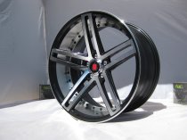 NEW 20" AXE EX20 ALLOY WHEELS IN BLACK WITH POLISHED FACE AND BARREL WITH DEEPER CONCAVE 10" REARS et40/et42