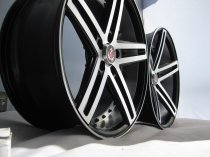 NEW 20" AXE EX20 ALLOY WHEELS IN BLACK WITH POLISHED FACE AND BARREL WITH DEEPER CONCAVE 10" REARS et40/et42