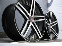 NEW 20 INCH AXE EX20 ALLOY WHEELS IN GLOSS BLACK WITH POLISHED FACE AND BARREL, DEEPER CONCAVE 10" REAR OPTION