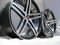 NEW 20 INCH AXE EX20 ALLOY WHEELS IN GLOSS BLACK WITH POLISHED FACE AND BARREL, DEEPER CONCAVE 10" REAR OPTION