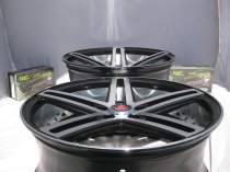NEW 20 INCH AXE EX20 ALLOY WHEELS IN GLOSS BLACK WITH POLISHED FACE AND BARREL, DEEPER CONCAVE 10" REAR OPTION