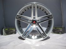 NEW 20 INCH AXE EX20 ALLOY WHEELS IN SILVER WITH POLISHED FACE AND BARREL, DEEPER CONCAVE 10" REARS 5x112