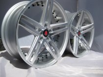 NEW 20" AXE EX20 ALLOY WHEELS IN SILVER WITH POLISHED FACE AND BARREL WITH DEEPER CONCAVE 10" REARS et40/42