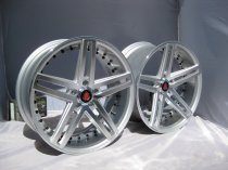 NEW 20 INCH AXE EX20 ALLOY WHEELS IN SILVER WITH POLISHED FACE AND BARREL, DEEPER CONCAVE 10" REARS 5x112