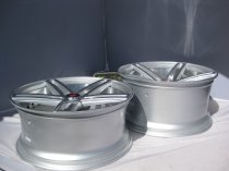 NEW 20 INCH AXE EX20 ALLOY WHEELS IN SILVER WITH POLISHED FACE AND BARREL, DEEPER CONCAVE 10" REARS 5x112