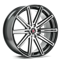 NEW 19" AXE EX15 ALLOY WHEELS IN GLOSS BLACK WITH POLISHED FACE, DEEPER CONCAVE 9.5" REAR