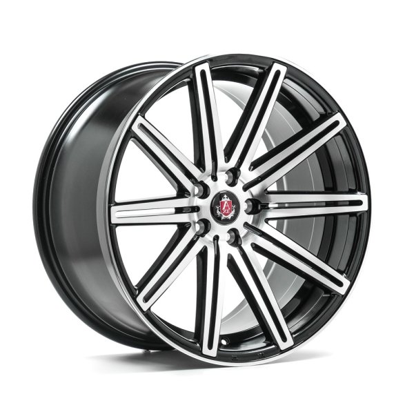 NEW 19 INCH AXE EX15 ALLOY WHEELS IN GLOSS BLACK WITH POLISHED FACE AND DEEPER CONCAVE 9.5" REAR 5x112