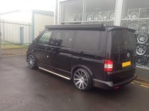 NEW 19 INCH AXE EX15 ALLOY WHEELS IN GLOSS BLACK WITH POLISHED FACE AND DEEPER CONCAVE 9.5" REAR 5x112
