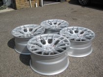 NEW 19 INCH VEEMANN VC359 M359 Y SPOKE ALLOY WHEELS IN QUARTZ SILVER WITH DEEPER CONCAVE 10" REAR et15/25 5x120