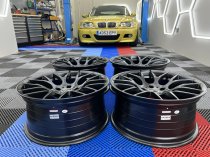 NEW 20 INCH VEEMANN VC359 M359 Y SPOKE ALLOY WHEELS IN SATIN BLACK WITH DEEPER CONCAVE 10.5" REAR OPTION 5x120