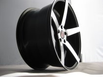 NEW 20" AXE EX18 DEEP CONCAVE ALLOY WHEELS IN GLOSS BLACK WITH POLISHED FACE, DEEP DISH, WIDER 10.5" REAR 38/42