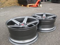 NEW 19 INCH AXE EX18 ALLOY WHEELS IN SATIN GUNMETAL WITH DEEP CONCAVE 9.5" REAR OPTION
