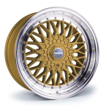 NEW 17 INCH DARE DR RS ALLOY WHEELS IN GOLD WITH CHROME RIVETS AND VERY DEEP DISH 10″ REAR OPTION 5x120/112