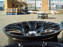 NEW 18 INCH ZITO 935 CSL GTS ALLOY WHEELS IN GLOSS BLACK,DEEPER CONCAVE 9.5" ALL ROUND 5x112