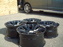 NEW 18 INCH ZITO 935 CSL GTS ALLOY WHEELS IN GLOSS BLACK,DEEPER CONCAVE 9.5" ALL ROUND 5x112