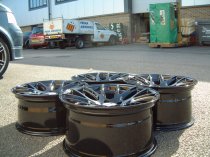 NEW 18 INCH ZITO 935 CSL GTS ALLOY WHEELS IN GLOSS BLACK,DEEPER CONCAVE 9.5" ALL ROUND 5x112
