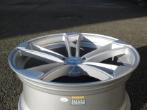 NEW 19 INCH VEEMANN VM1 QUATTRO RS ALLOY WHEELS IN MATT SILVER WITH MATT POLISHED EDGE 5x112