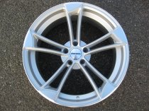 NEW 19 INCH VEEMANN VM1 QUATTRO RS ALLOY WHEELS IN MATT SILVER WITH MATT POLISHED EDGE 5x112