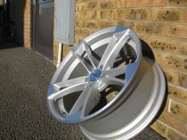 NEW 19 INCH VEEMANN VM1 QUATTRO RS ALLOY WHEELS IN MATT SILVER WITH MATT POLISHED EDGE 5x112