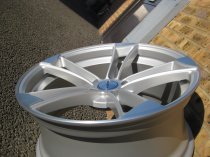 NEW 19 INCH VEEMANN VM1 QUATTRO RS ALLOY WHEELS IN MATT SILVER WITH MATT POLISHED EDGE 5x112