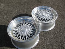 NEW 17" DARE RS ALLOY WHEELS IN SILVER WITH GOLD RIVETS, DEEPER DISH 8.5" REAR OPTION 5X100/120