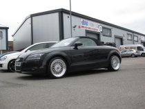 NEW 17 INCH DARE DR RS ALLOY WHEELS IN SILVER WITH GOLD RIVETS, DEEPER DISH 8.5" REAR OPTION 5X120/100