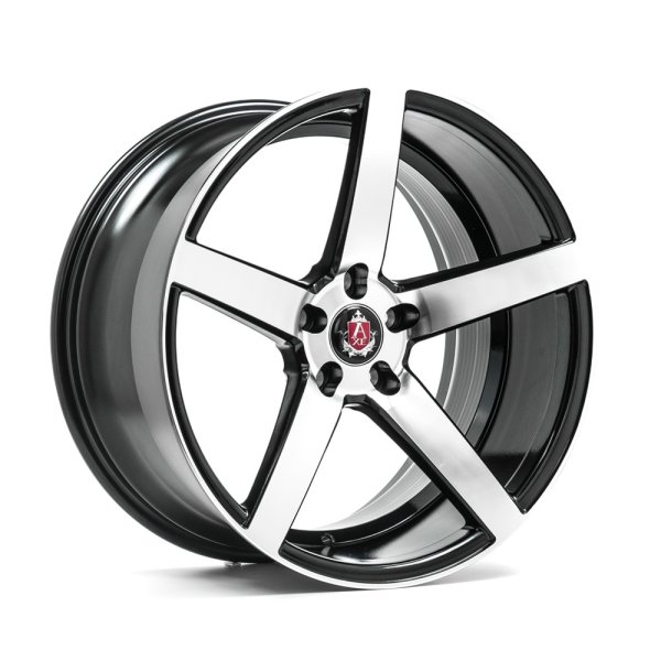 NEW 18 INCH AXE EX18 ALLOY WHEELS IN GLOSS BLACK WITH MACHINE POLISHED FACE