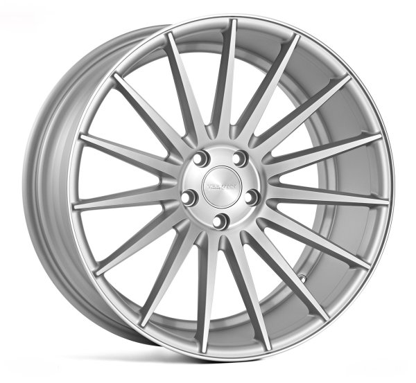 NEW 20 INCH VEEMANN VC7 ALLOY WHEELS IN SATIN SILVER WITH POLISHED FACE AND DEEPER CONCAVE 10.5" REAR 5x120