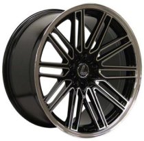 NEW 19″ LENSO OP7 ALLOY WHEELS IN GLOSS BLACK WITH POLISHED FACE AND DEEPER CONCAVE 9.5″ REARS