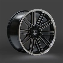 NEW 19" LENSO OP7 ALLOY WHEELS IN GLOSS BLACK WITH POLISHED FACE AND DEEPER CONCAVE 9.5" REARS